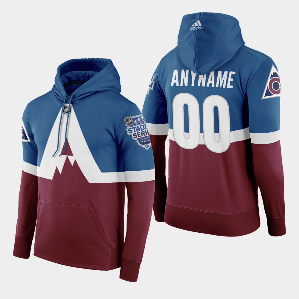 Adidas Colorado Avalanche Custom Men Burgundy 2020 Stadium Series Hoodie